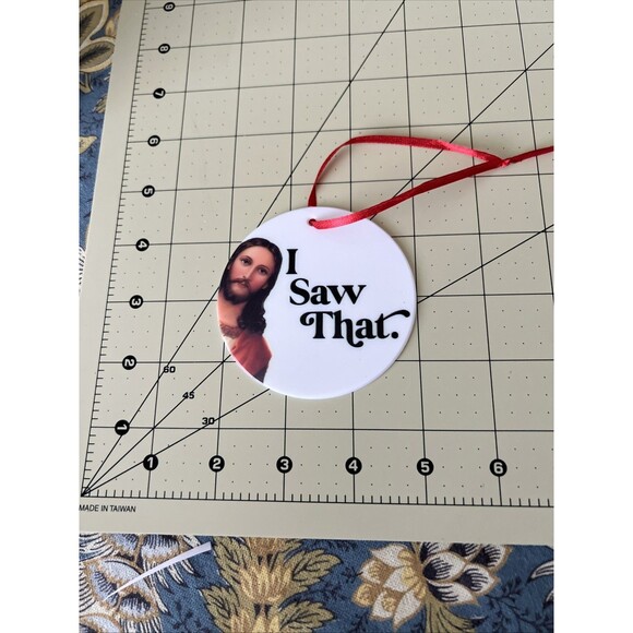 Jesus I Saw That Ornament 2025, Funny Christmas Ornaments for Adults Men... - Picture 2 of 2